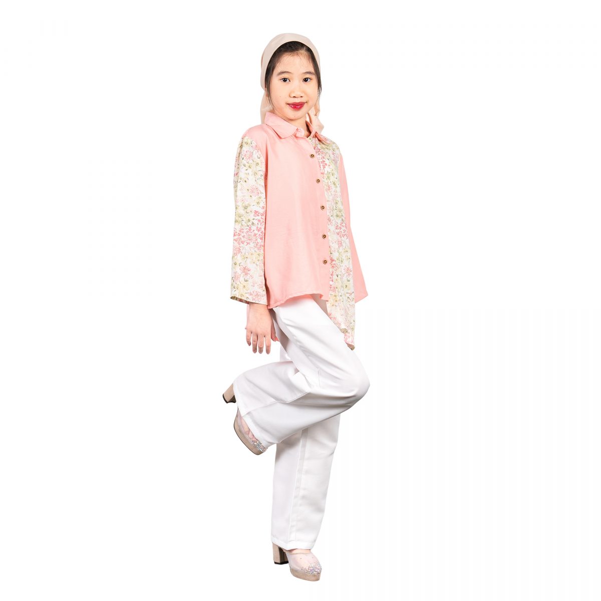 Lilian Shirt Kids Pink Cream - Image 4