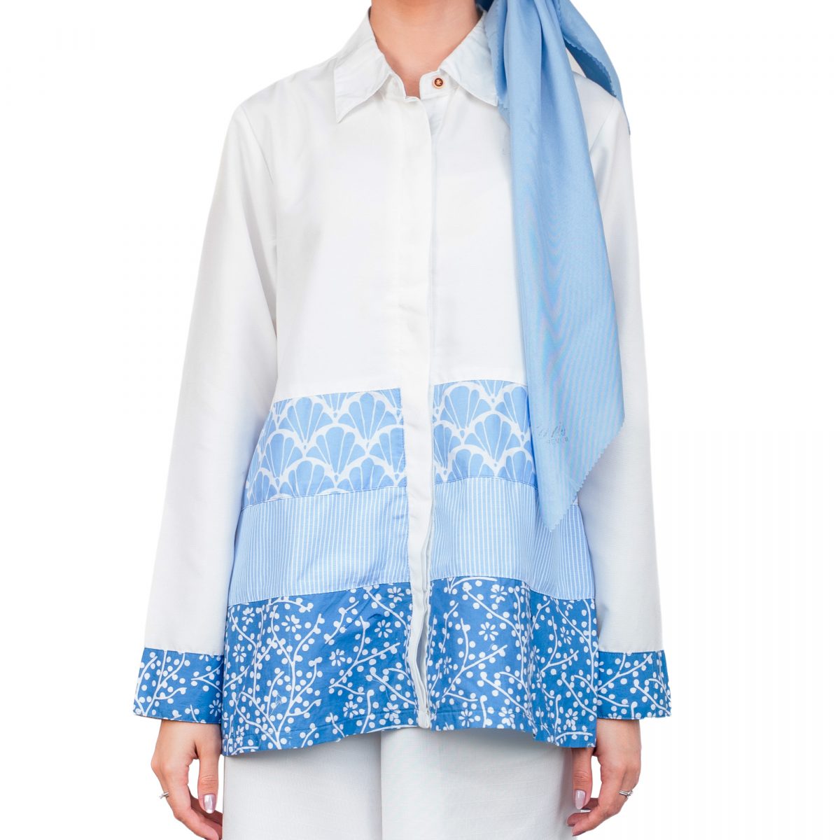 Kinari Shirt White Blue - Image 2