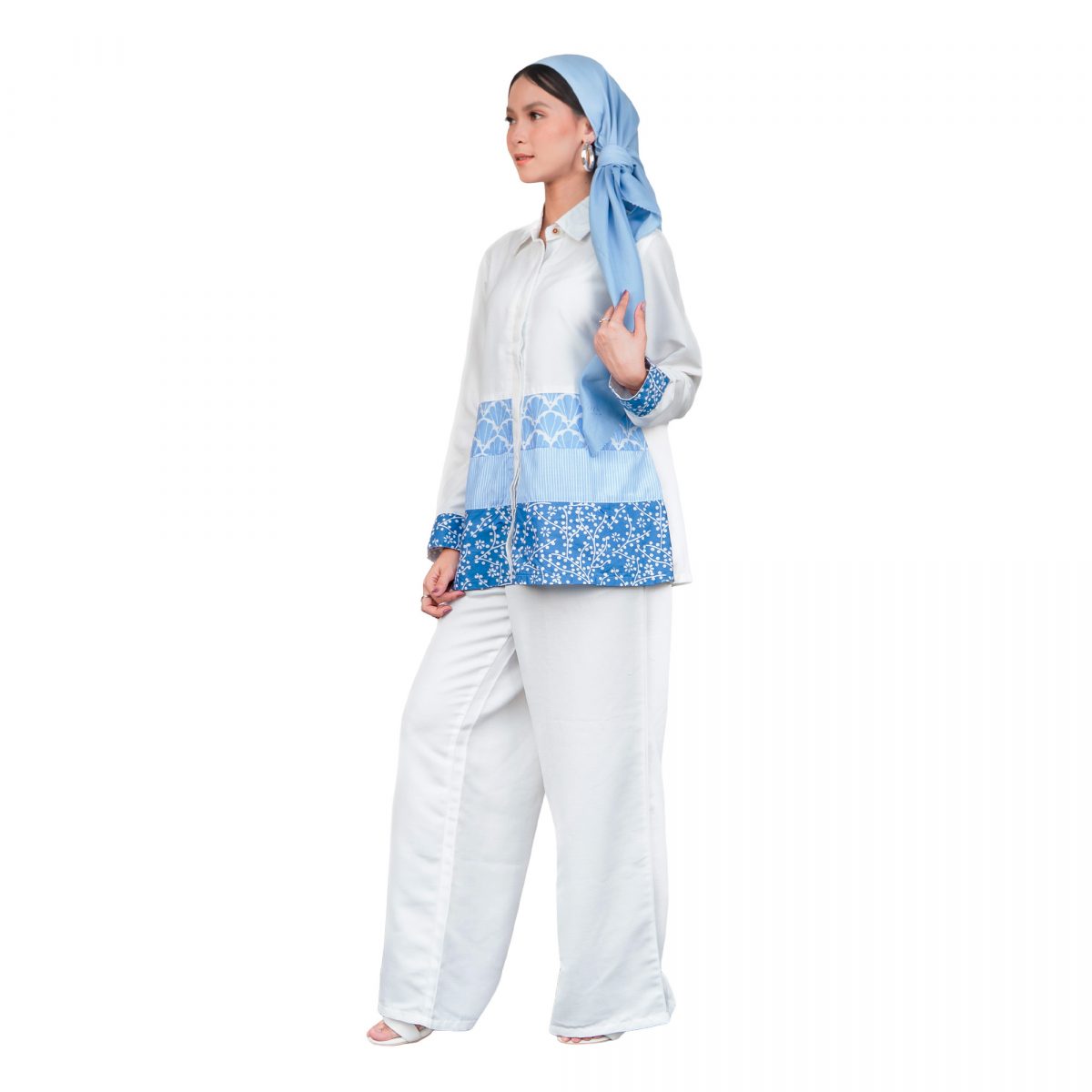 Kinari Shirt White Blue - Image 4