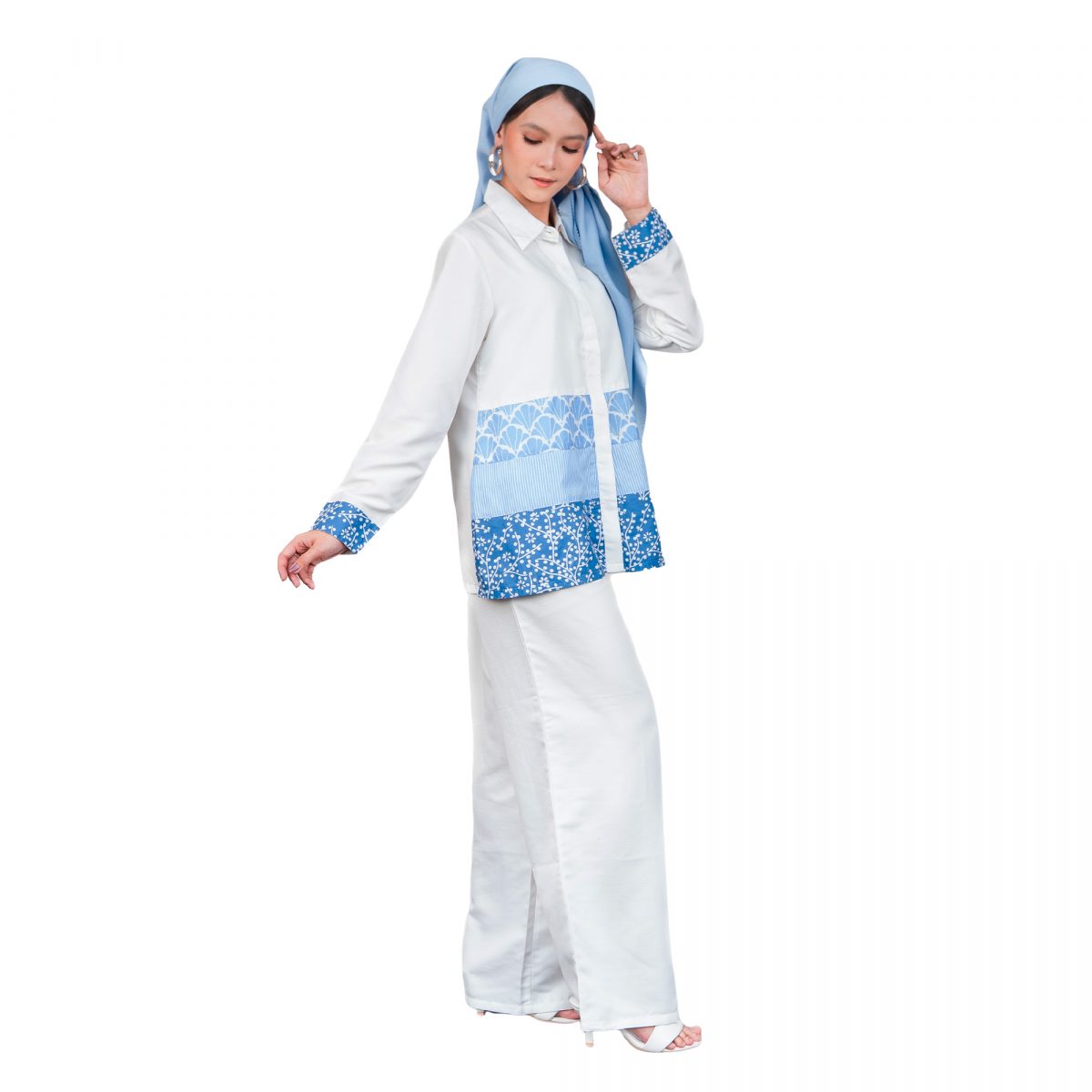 Kinari Shirt White Blue - Image 3
