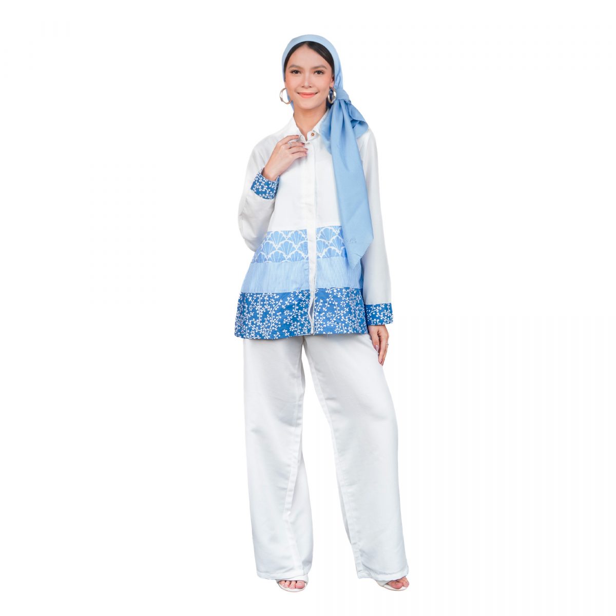 Kinari Shirt White Blue - Image 6