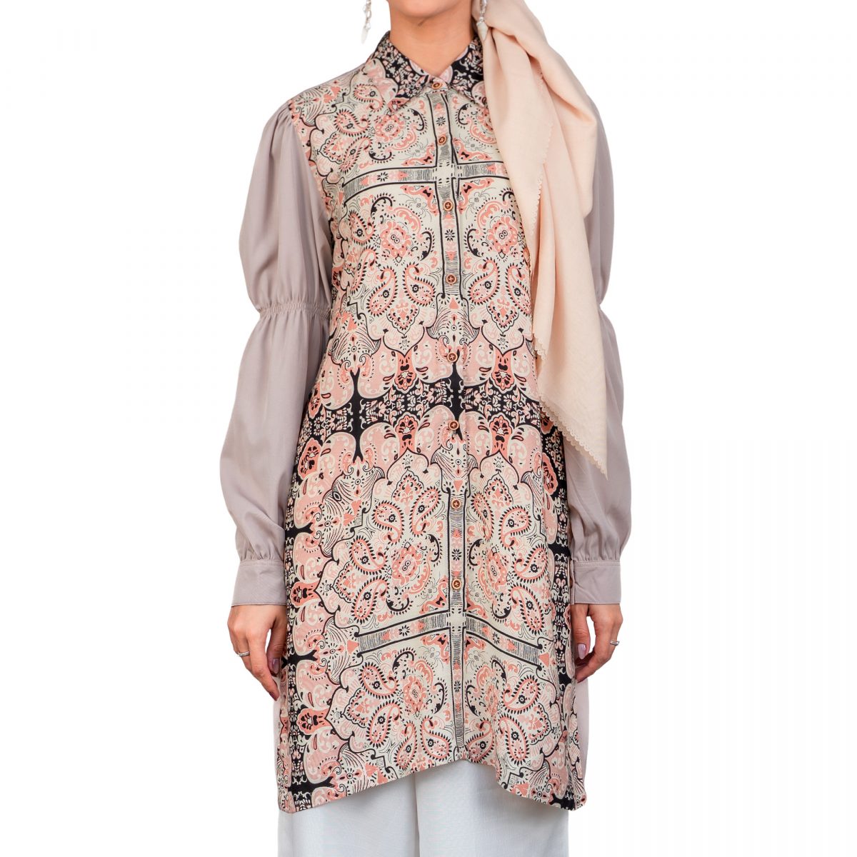 Kayana Tunic Pink Grey - Image 2