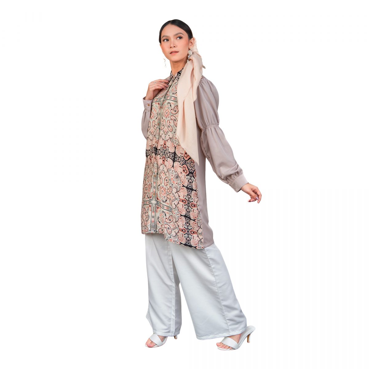 Kayana Tunic Pink Grey - Image 3