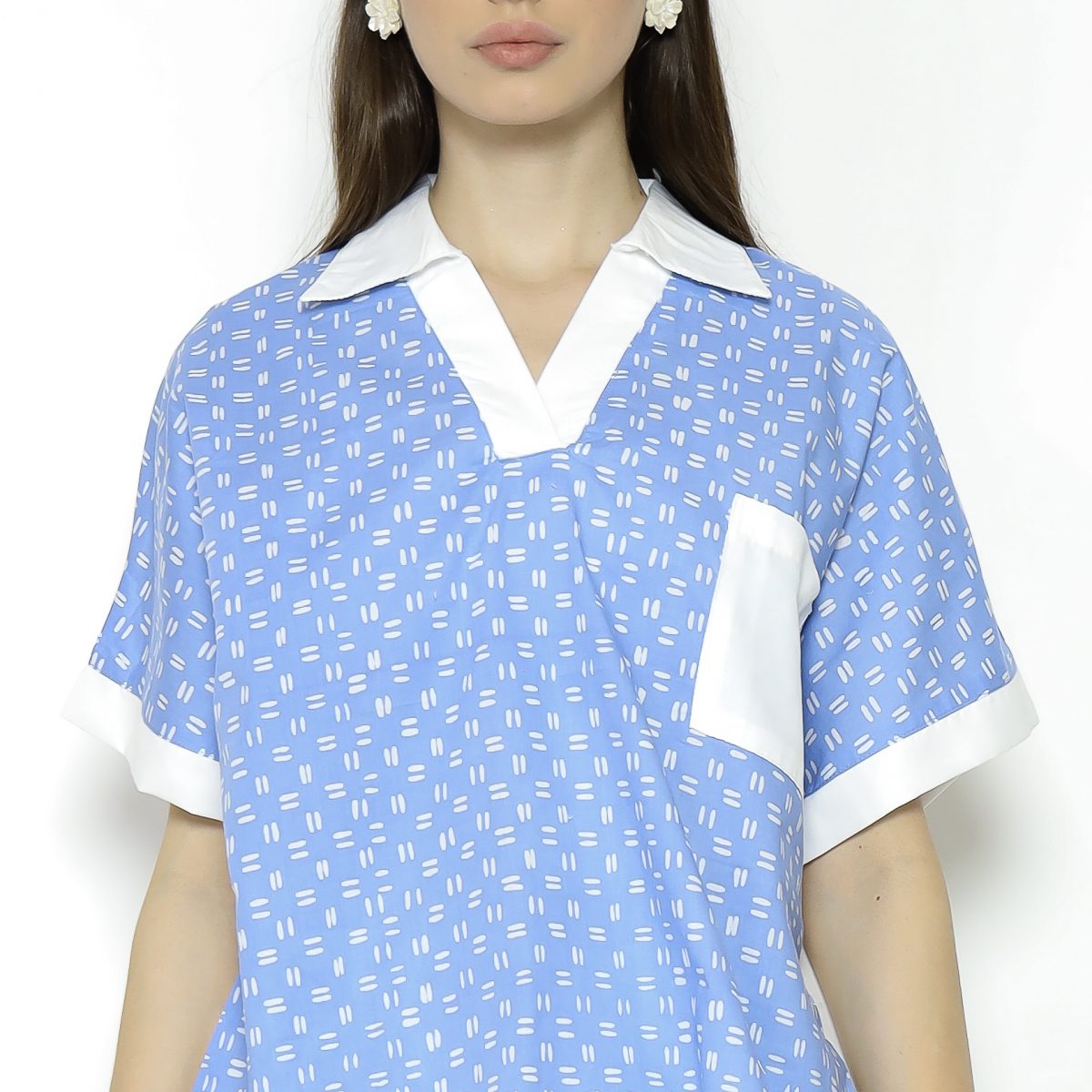 Liliana Blouse Stripe Blue - Image 2