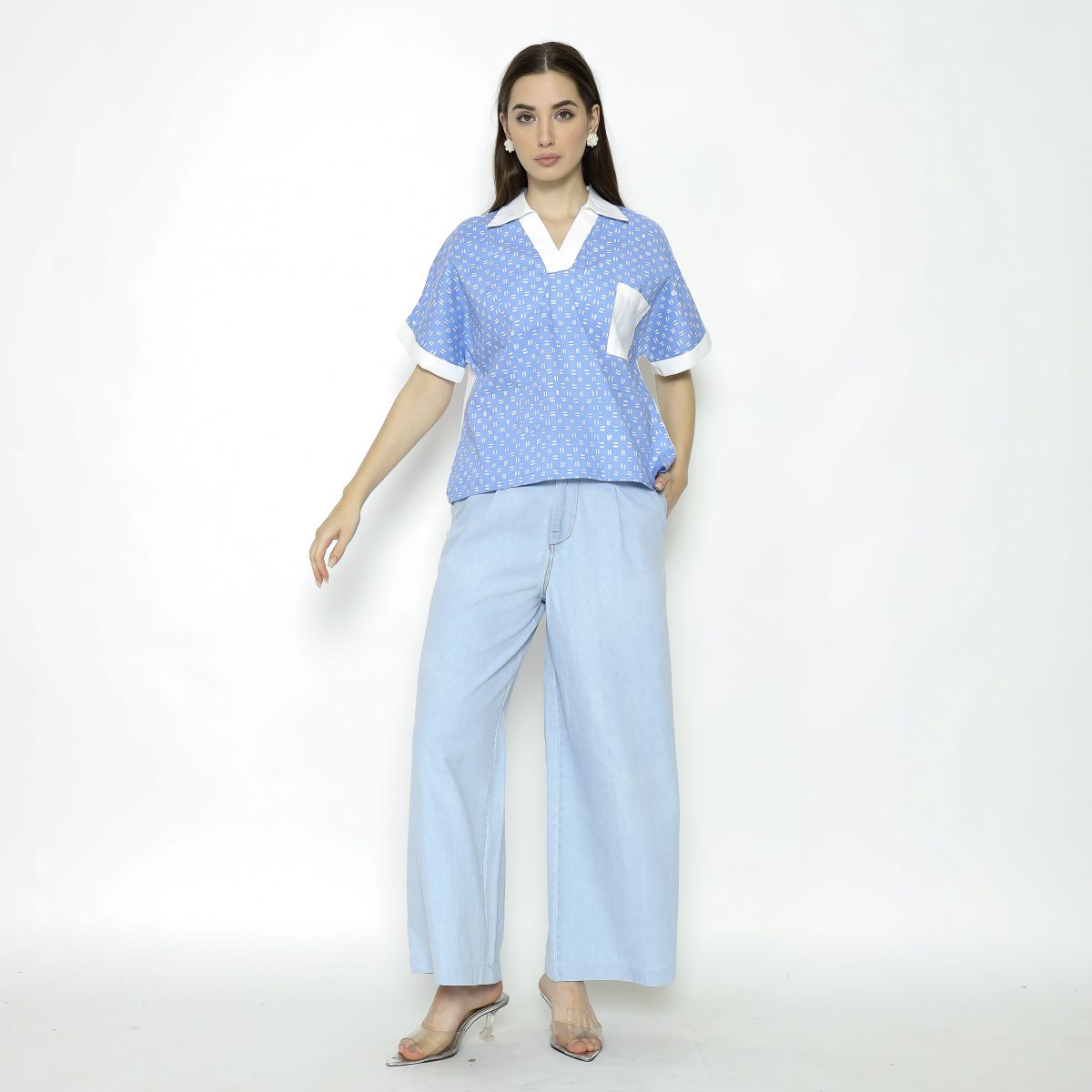 Liliana Blouse Stripe Blue - Image 6