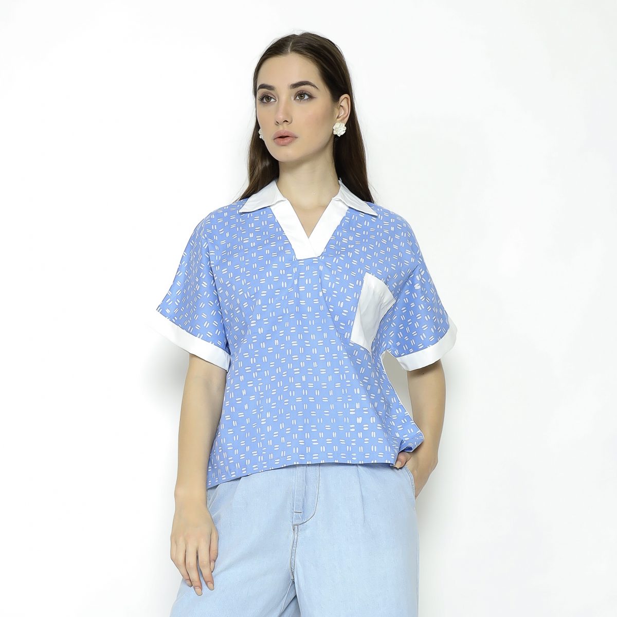 Liliana Blouse Stripe Blue