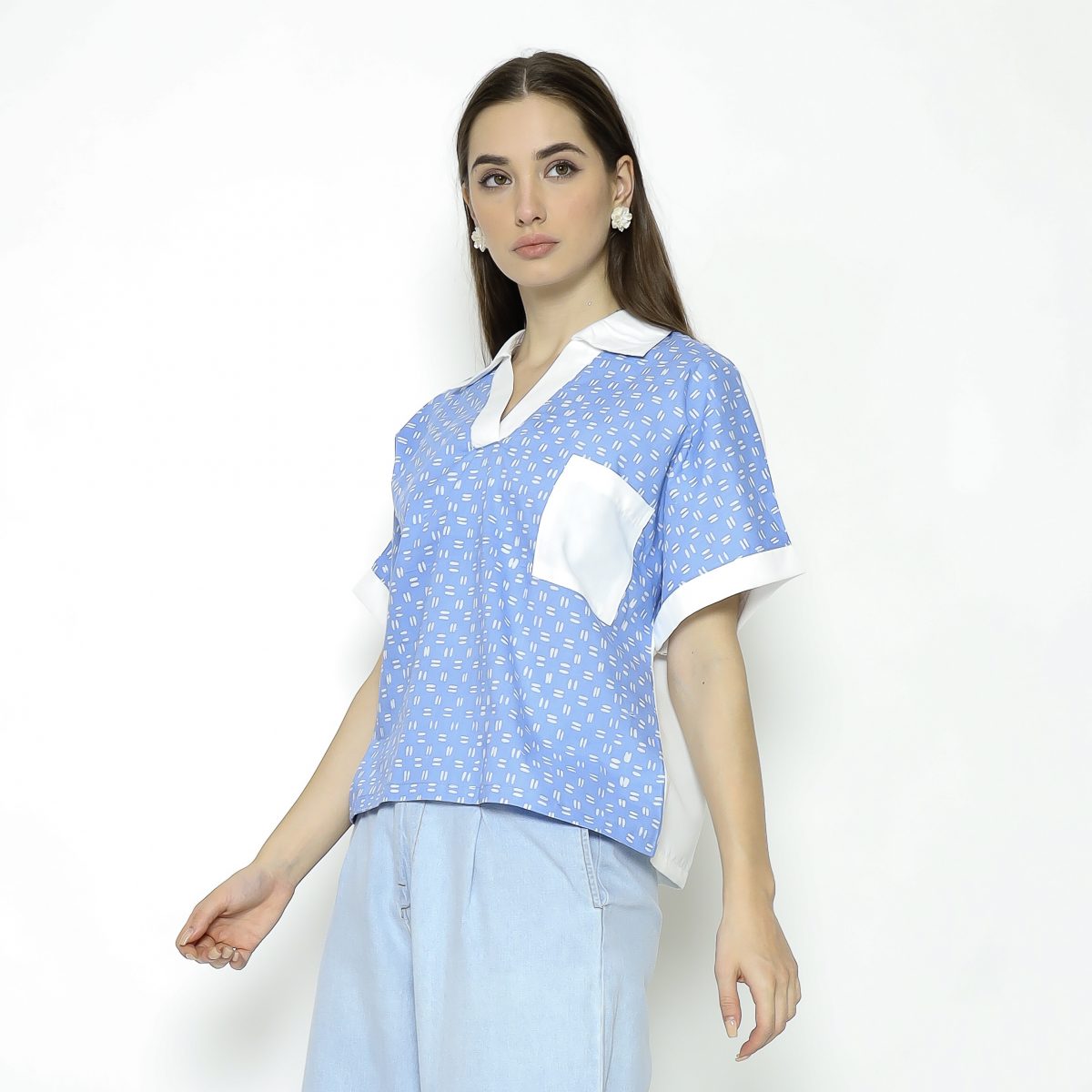 Liliana Blouse Stripe Blue - Image 4