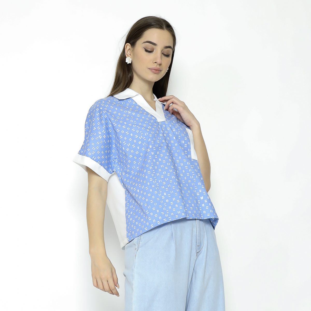 Liliana Blouse Stripe Blue - Image 3