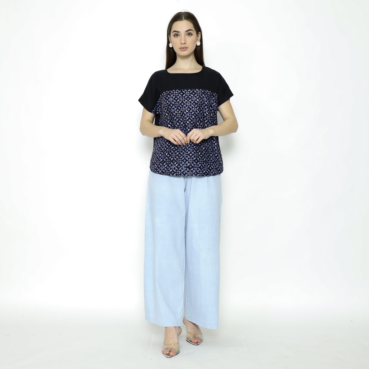 Forever Blouse Black Navy - Image 6