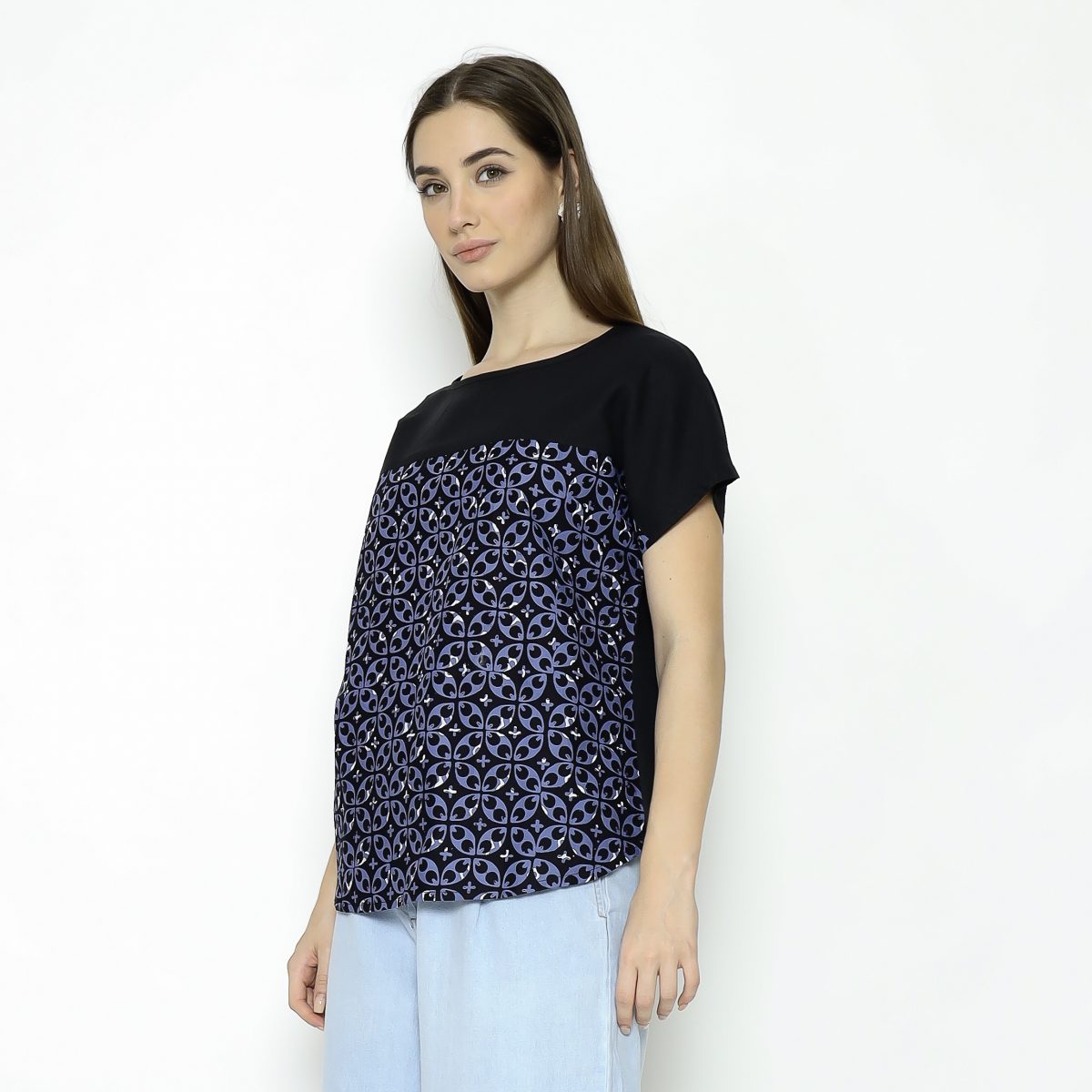 Forever Blouse Black Navy - Image 3