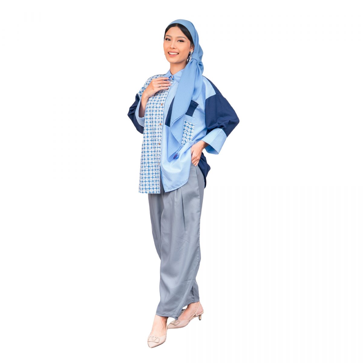 Emira Shirt Blue - Image 3