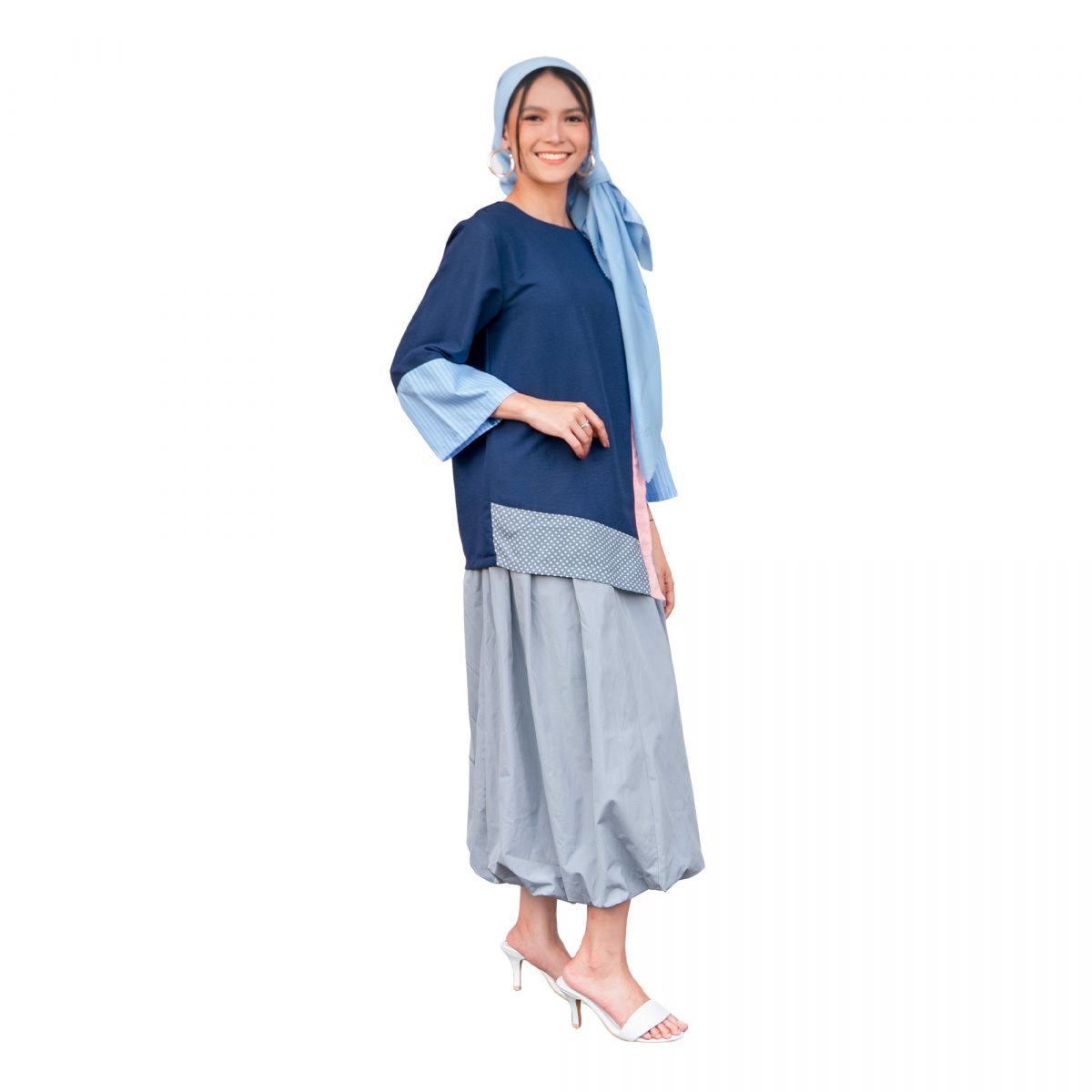Elina Blouse Kawung Navy - Image 4