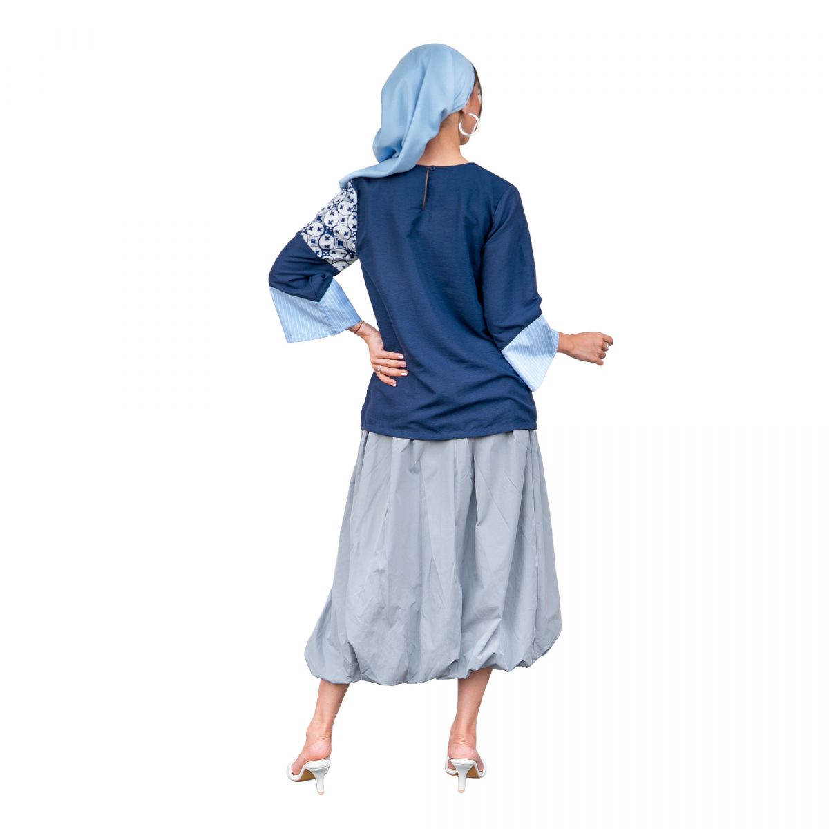 Elina Blouse Kawung Navy - Image 5