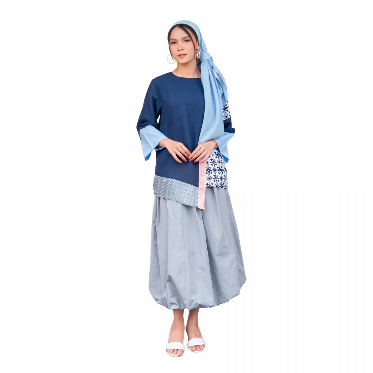 Elina Blouse Kawung Navy - Image 6