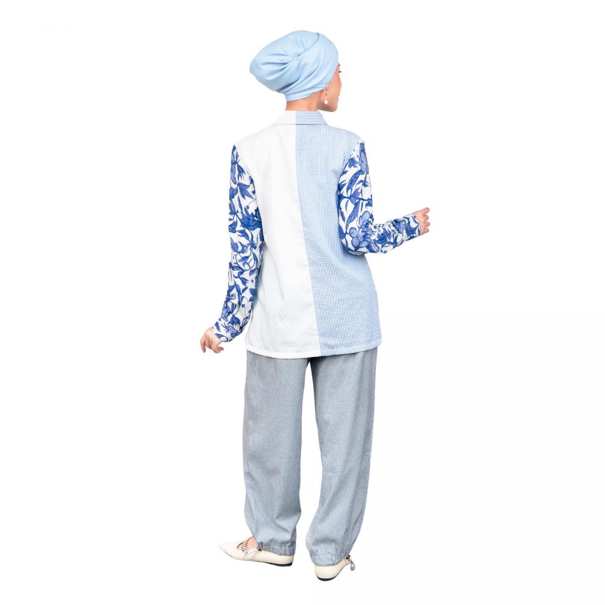 Rinaya Shirt Flower Blue - Image 5
