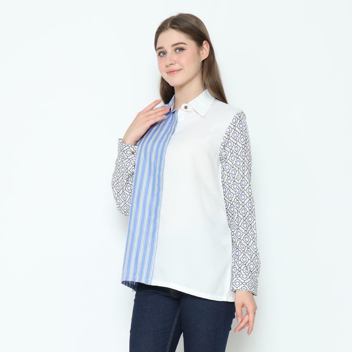 Rinaya Shirt Blue - Image 4