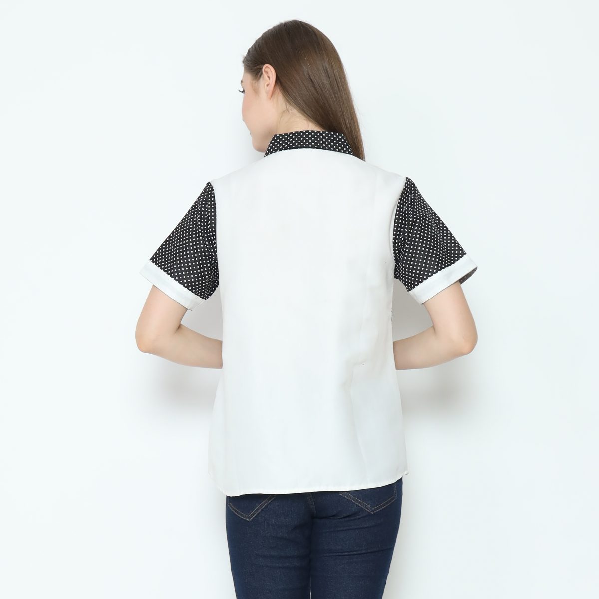 Melastri Shirt Cream Black - Image 6