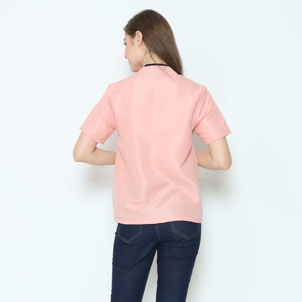 Yuki Blouse Pink Grey - Image 6