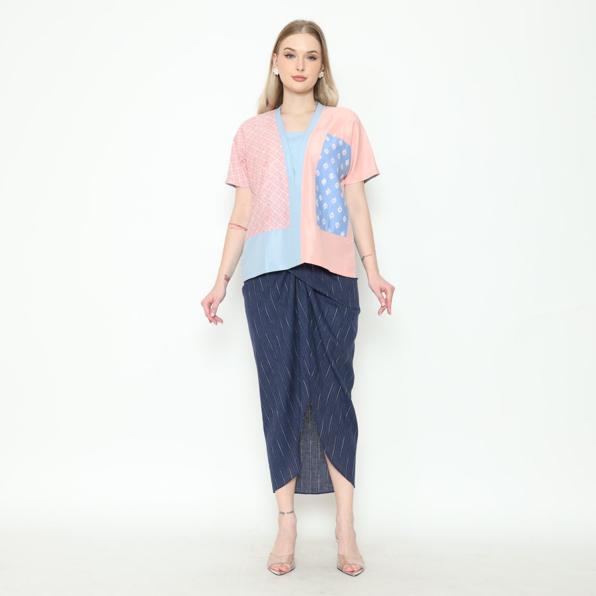 Ria Blouse Pink Blue - Image 7