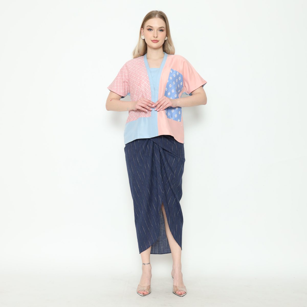 Ria Blouse Pink Blue - Image 8