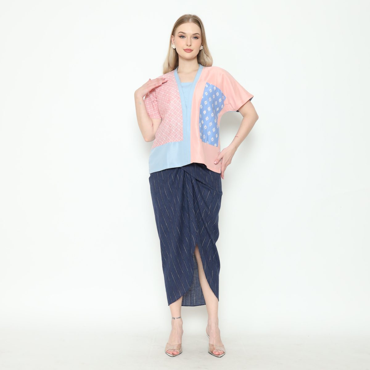 Ria Blouse Pink Blue - Image 9