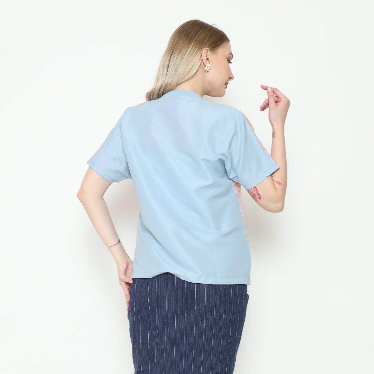 Ria Blouse Pink Blue - Image 6