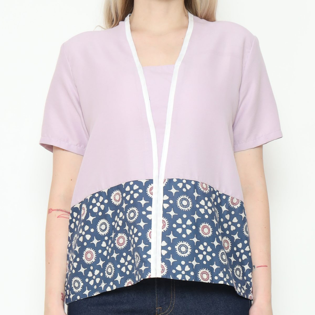 Yuki Blouse Purple Grey - Image 2