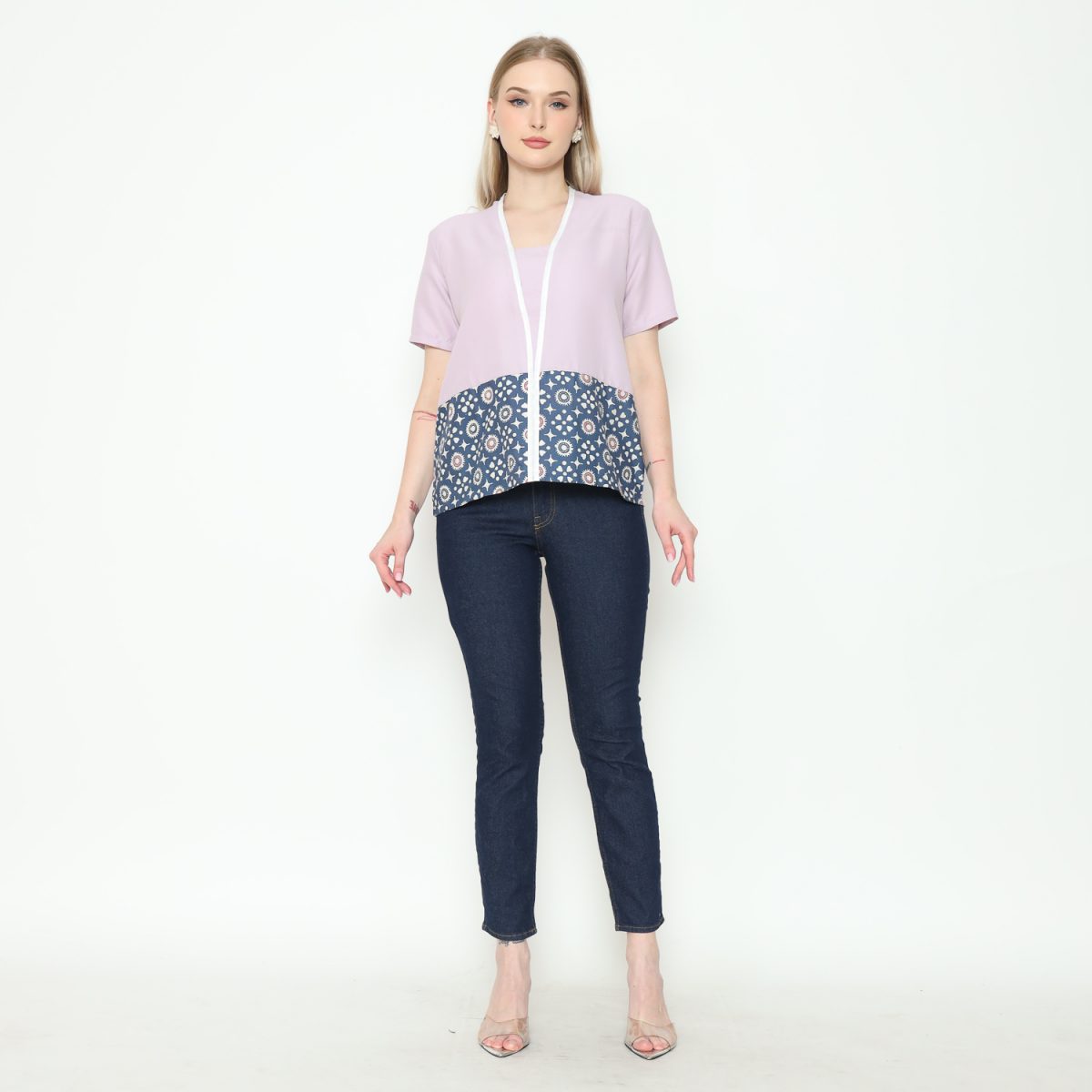 Yuki Blouse Purple Grey - Image 7
