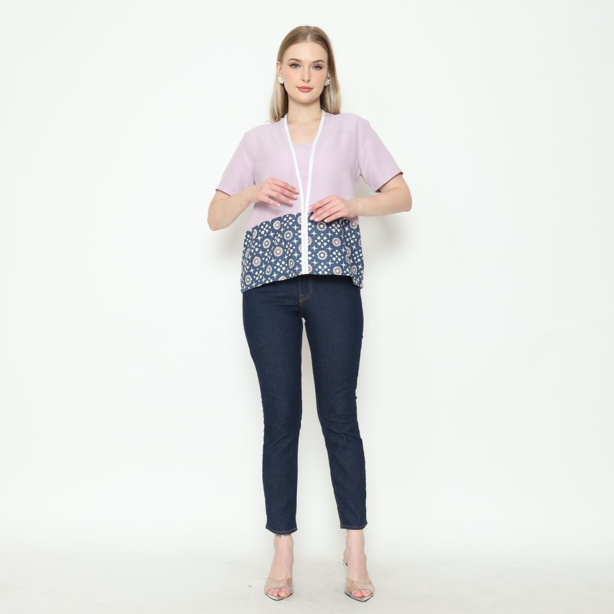 Yuki Blouse Purple Grey - Image 8