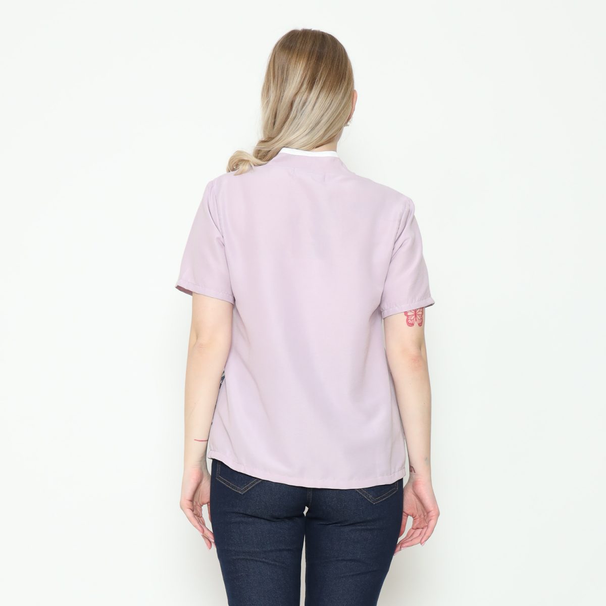 Yuki Blouse Purple Grey - Image 6