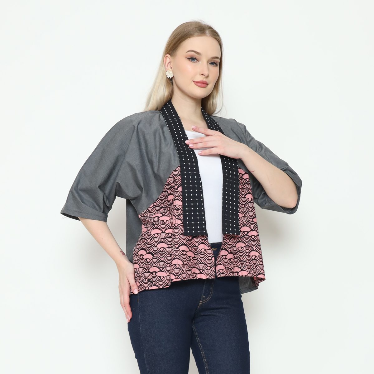 Lindsey Blazer Grey Pink - Image 4