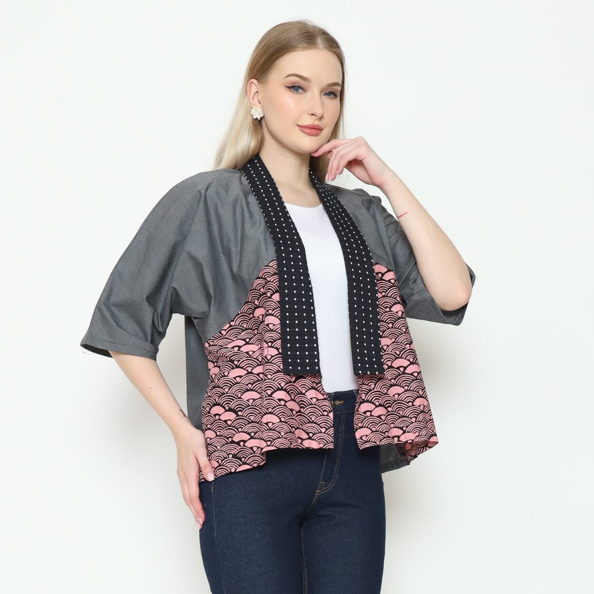 Lindsey Blazer Grey Pink - Image 3