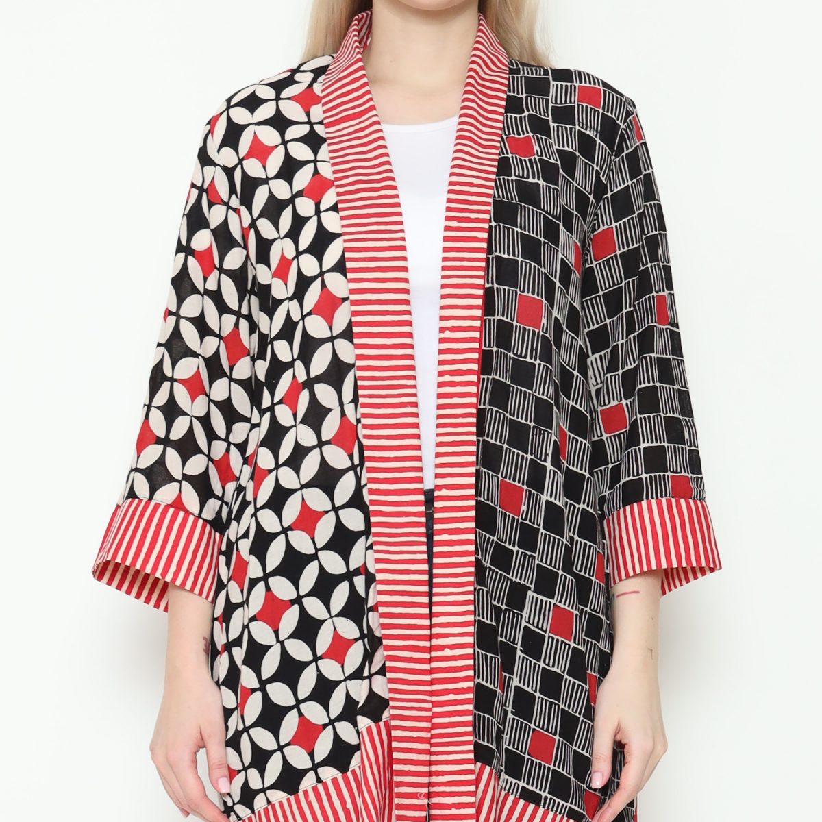 Juliana Blazer Kawung Black Red - Image 2