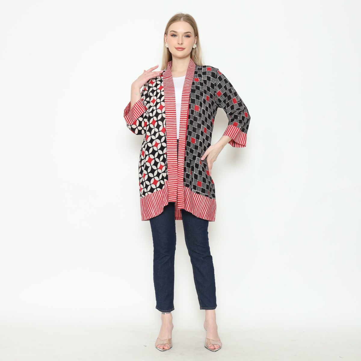 Juliana Blazer Kawung Black Red - Image 7