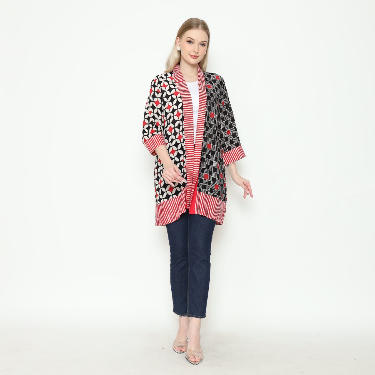 Juliana Blazer Kawung Black Red - Image 8