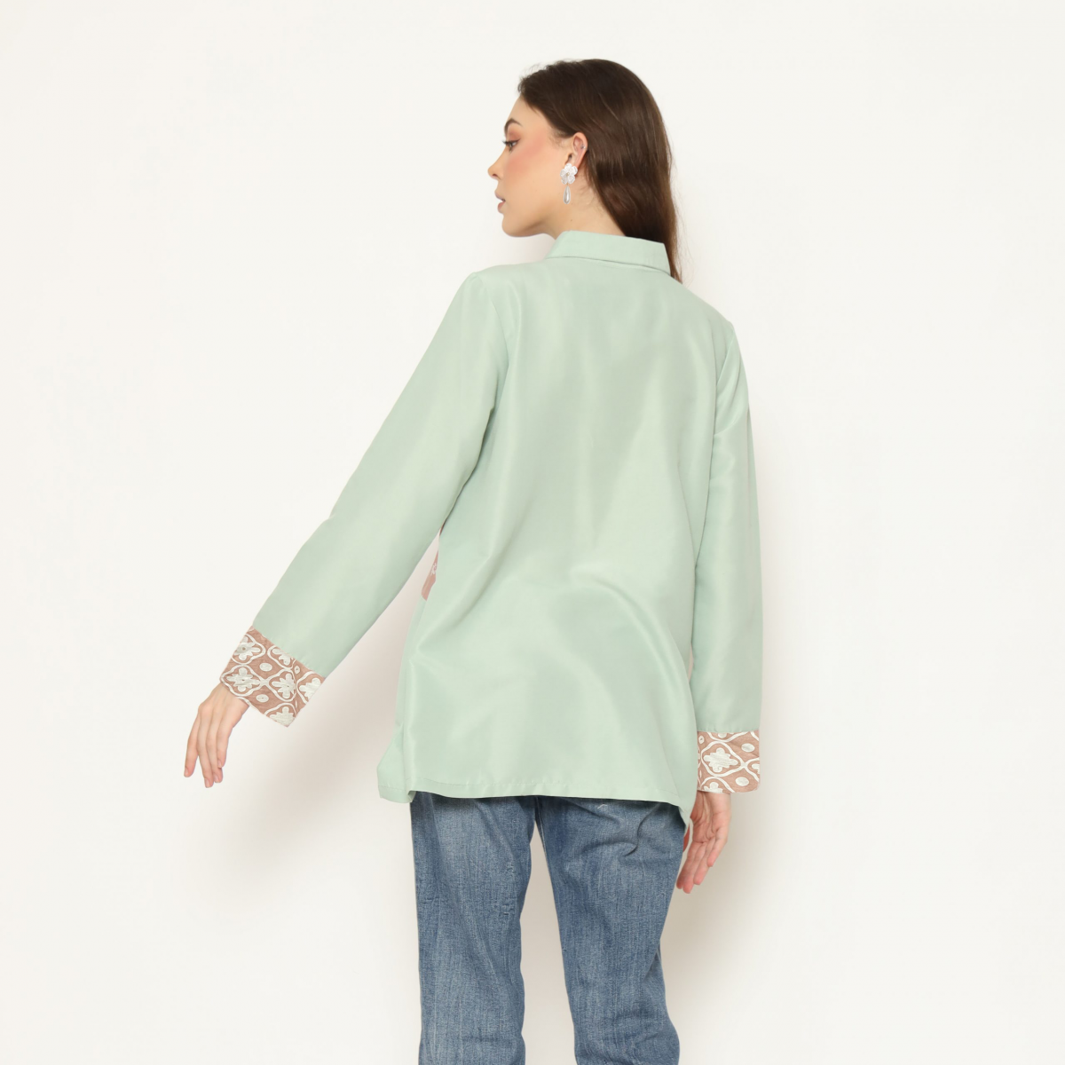 Raina Shirt Green Brown - Image 5