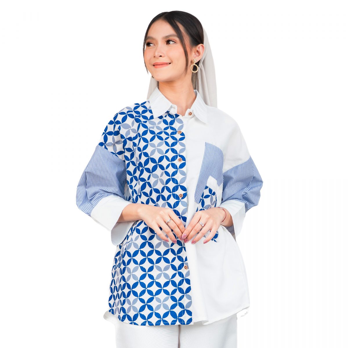 Emira Shirt Blue White