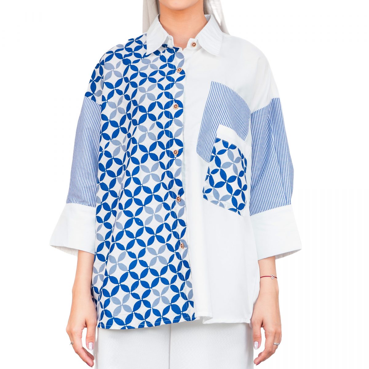 Emira Shirt Blue White - Image 2