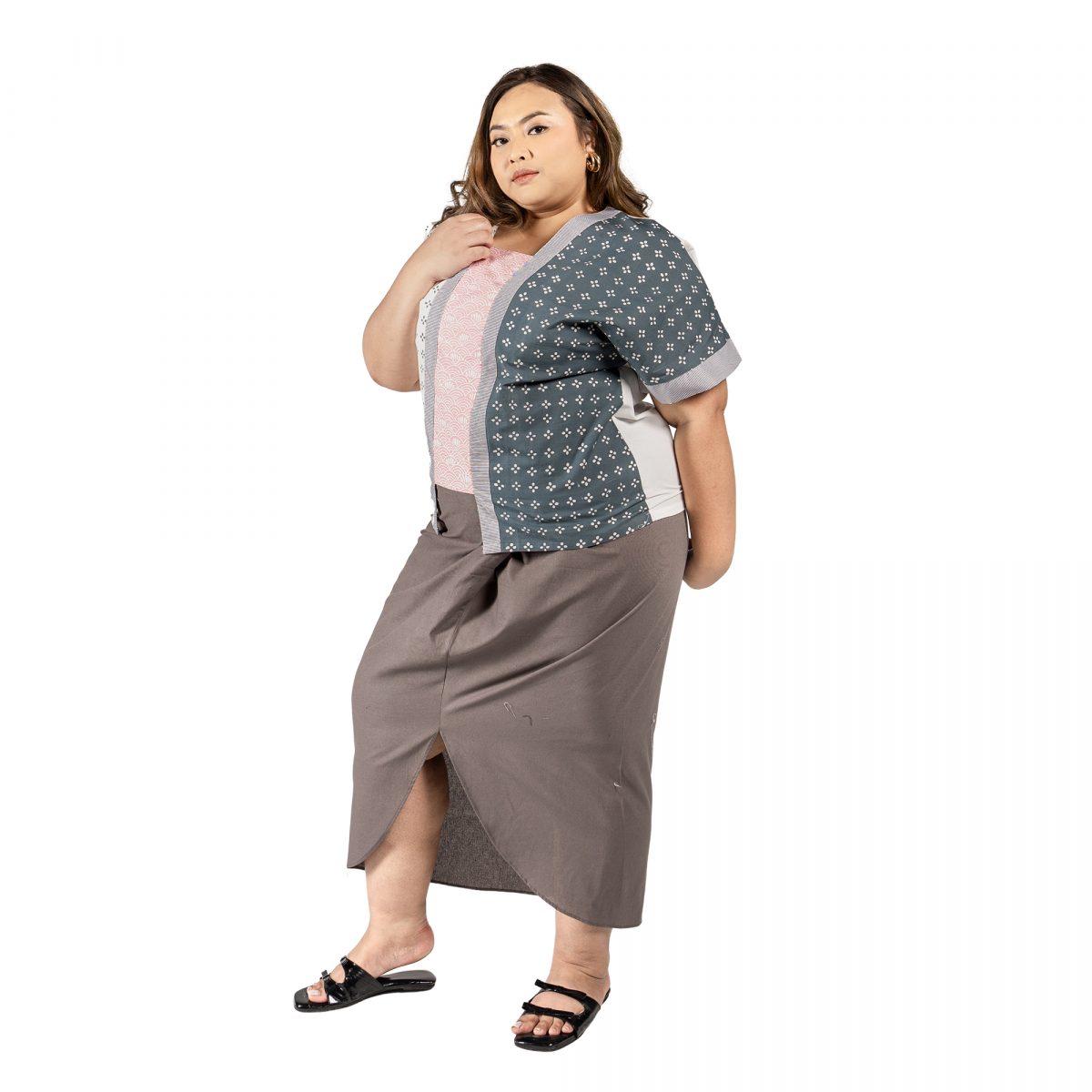 Saigon Blouse Cream Grey - Image 4