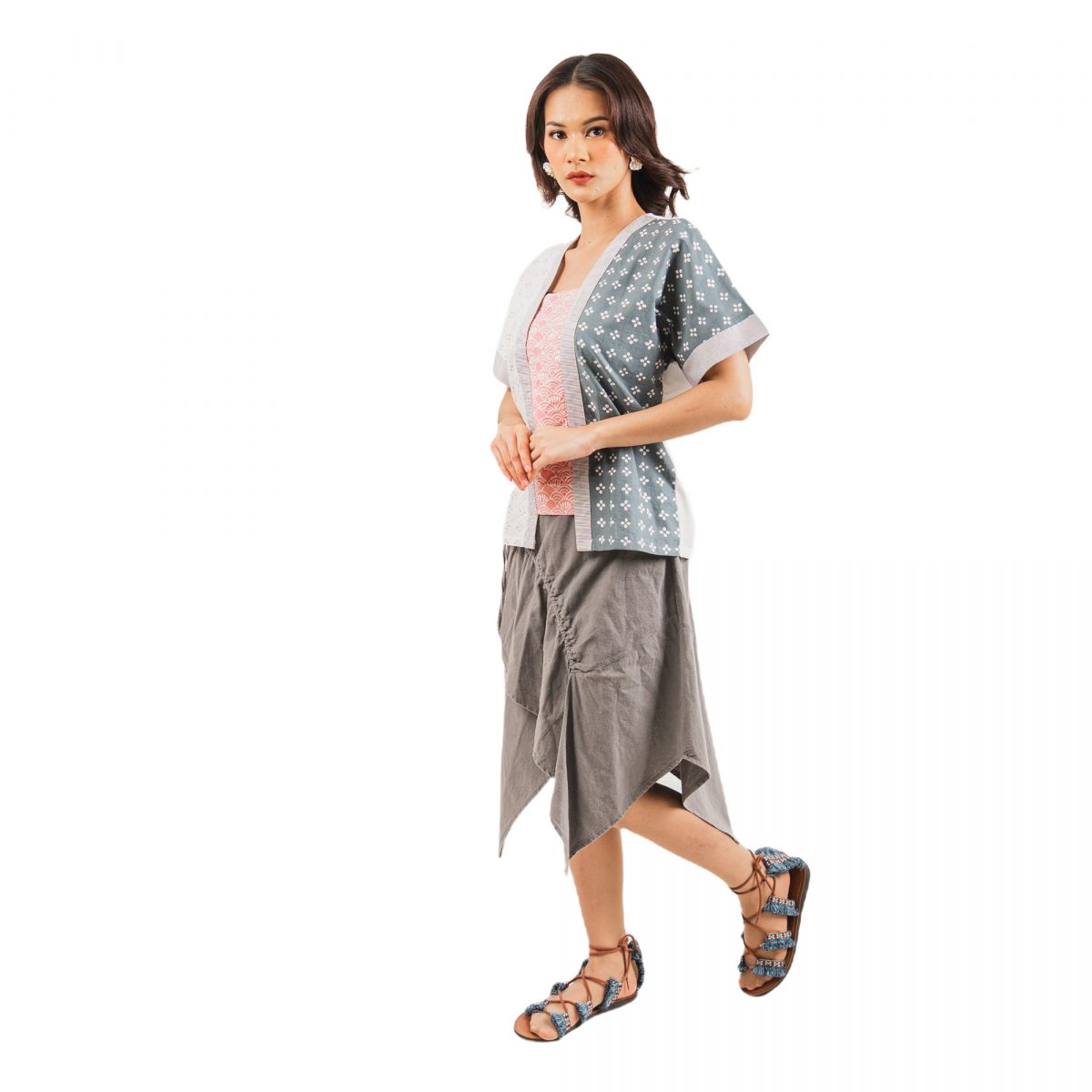 Saigon Blouse Cream Grey - Image 7