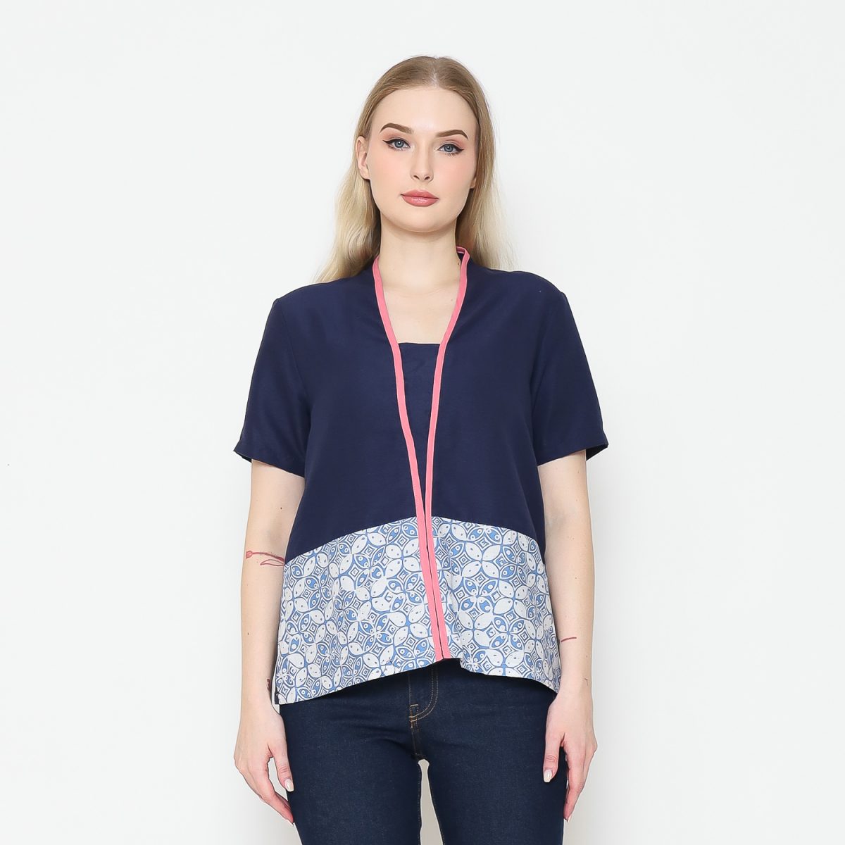 Yuki Blouse Navy Blue - Image 5