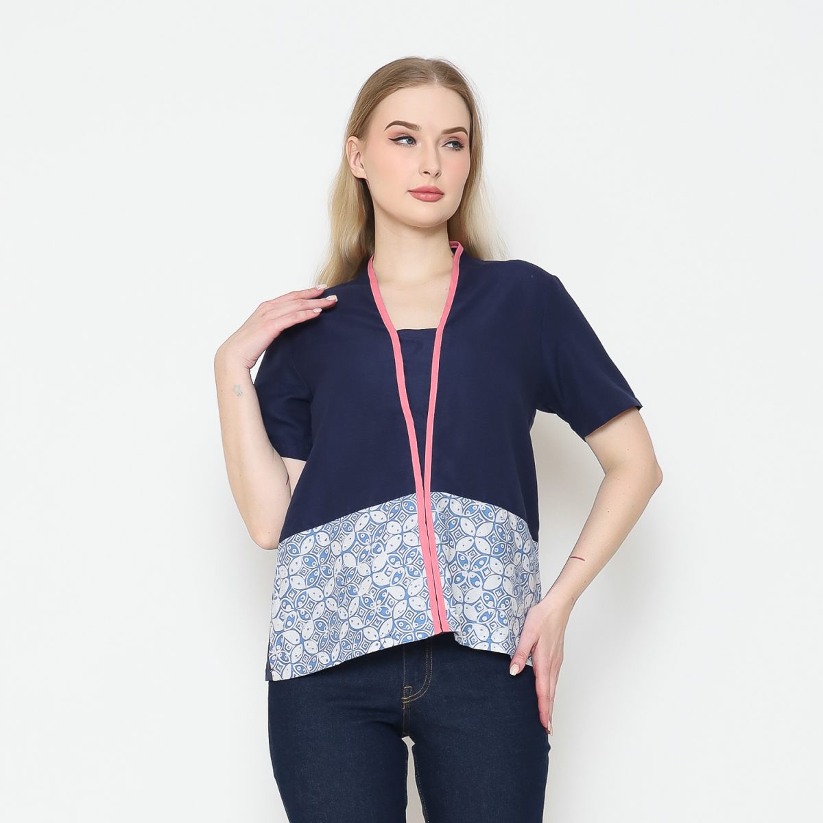 Yuki Blouse Navy Blue - Image 4
