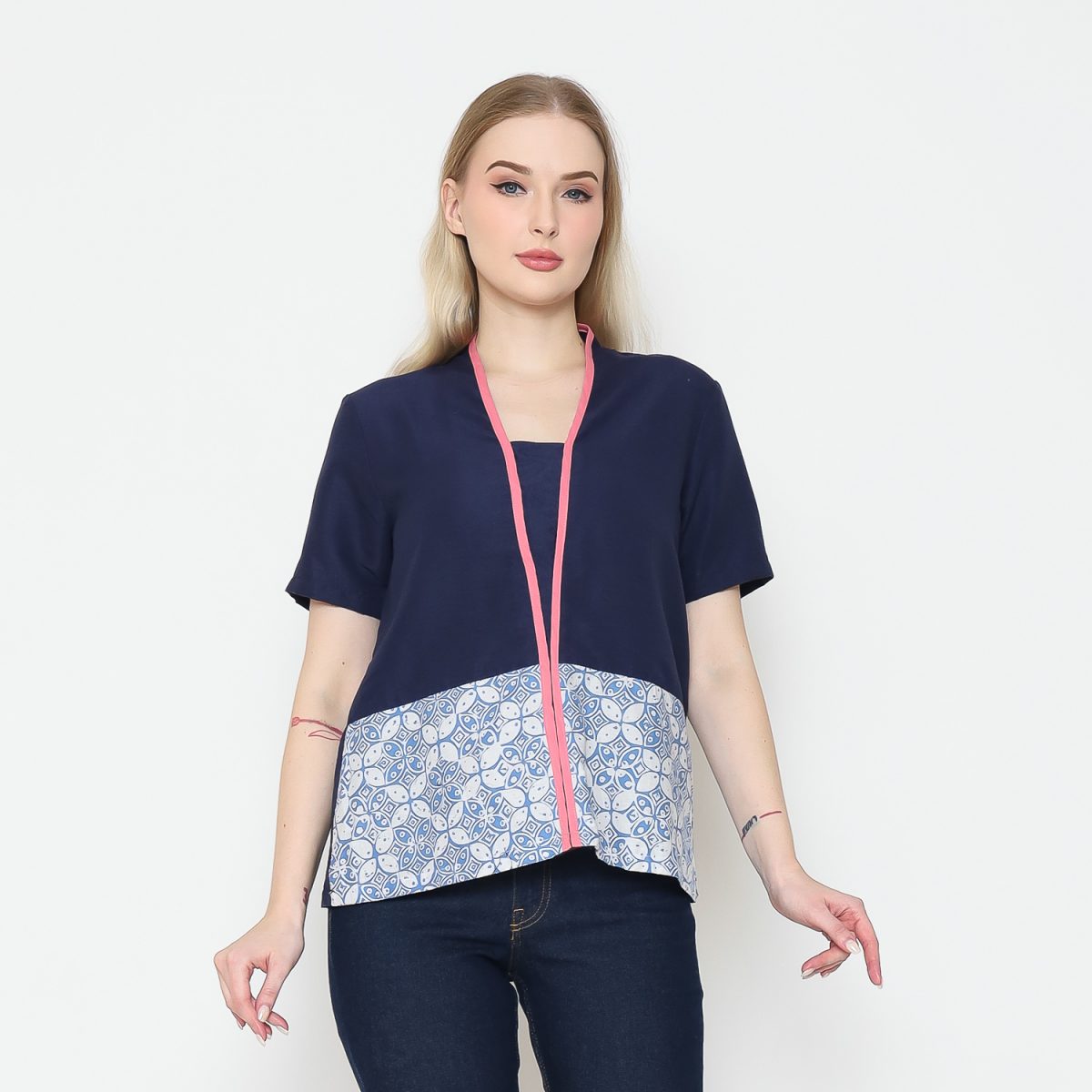 Yuki Blouse Navy Blue
