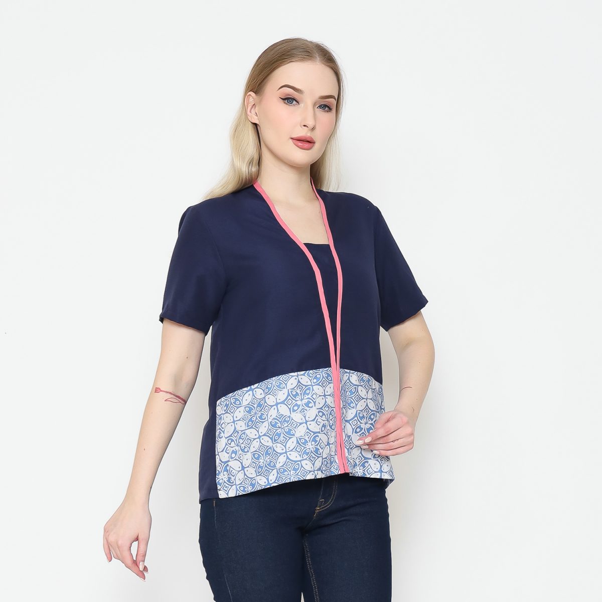 Yuki Blouse Navy Blue - Image 3