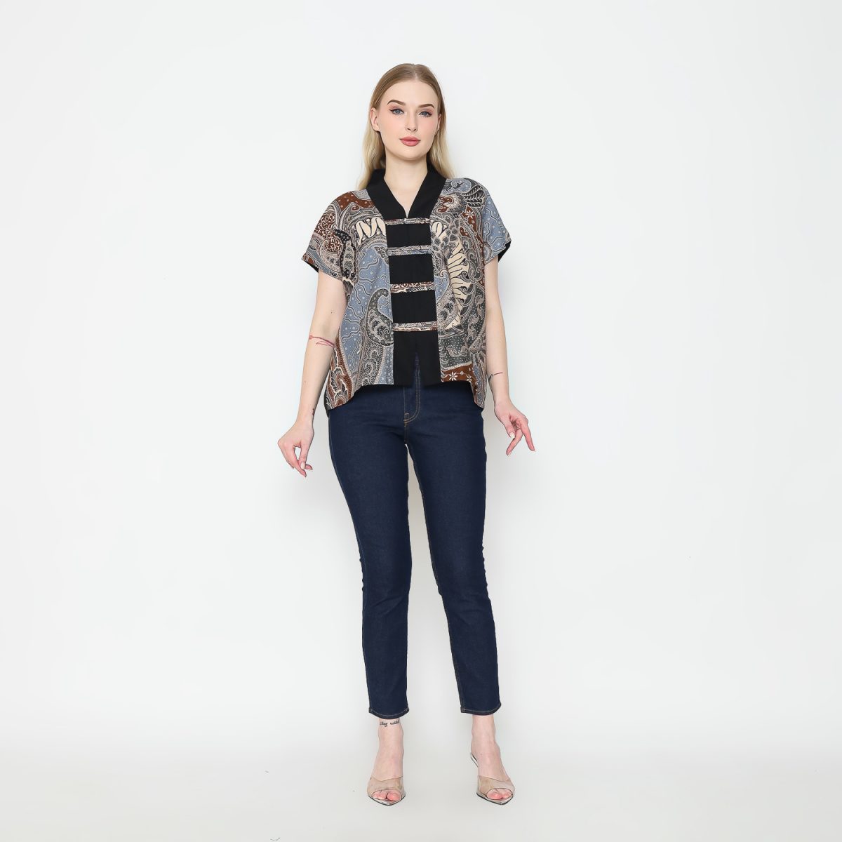 Olivia Blouse Multi Brown - Image 7