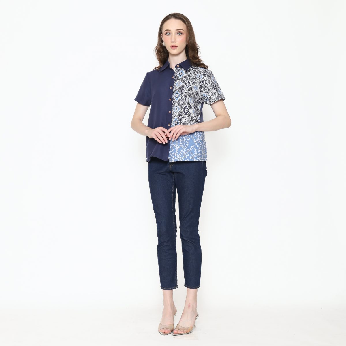 Agnes Shirt Navy Blue - Image 7