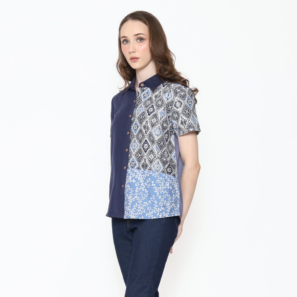 Agnes Shirt Navy Blue - Image 3