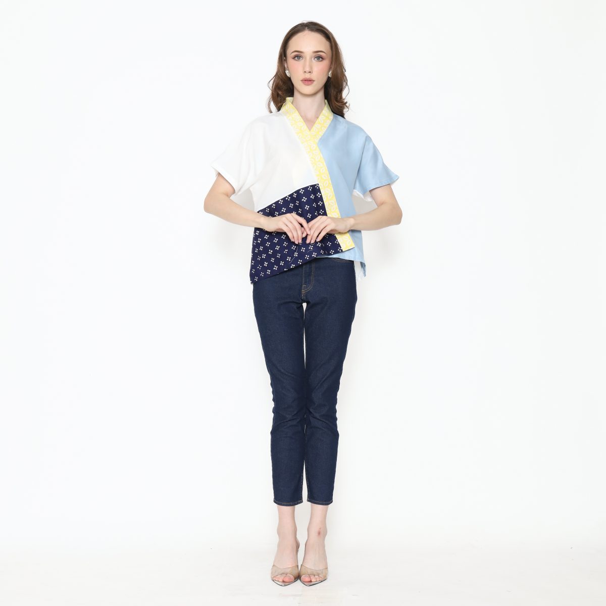 Irene Blouse Navy Yellow - Image 7