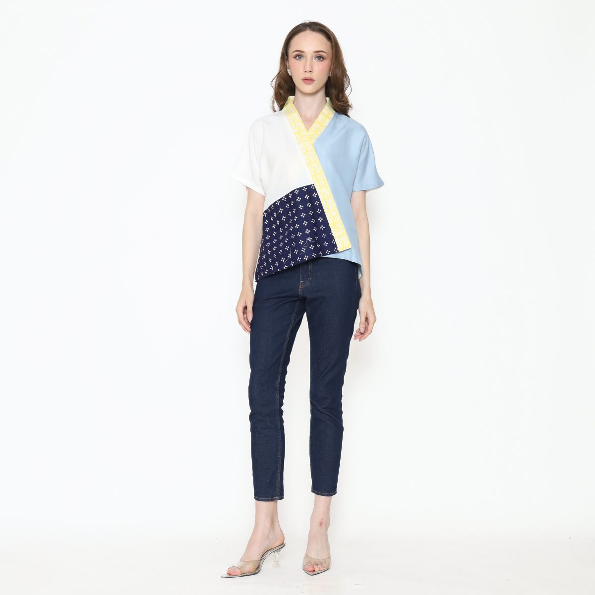 Irene Blouse Navy Yellow - Image 6