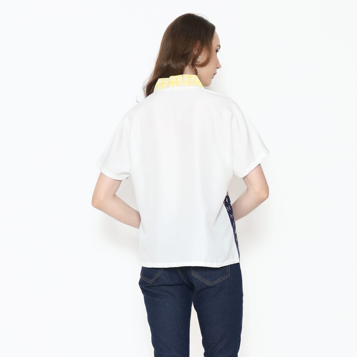 Irene Blouse Navy Yellow - Image 5